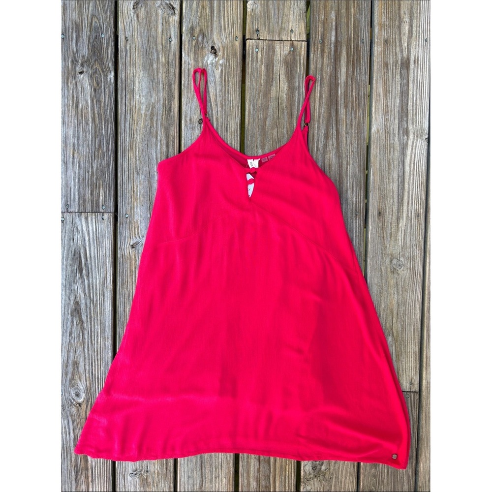 ROXY |‎ Hot Pink Casual Beachy Summer Cover-up Surf Boho Slip Dress | Size XS